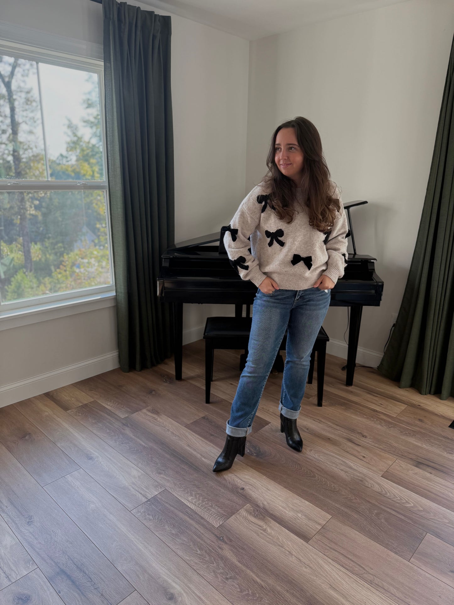 Bow Pattern Sweater