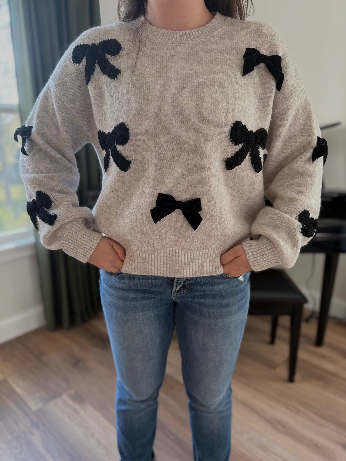 Bow Pattern Sweater