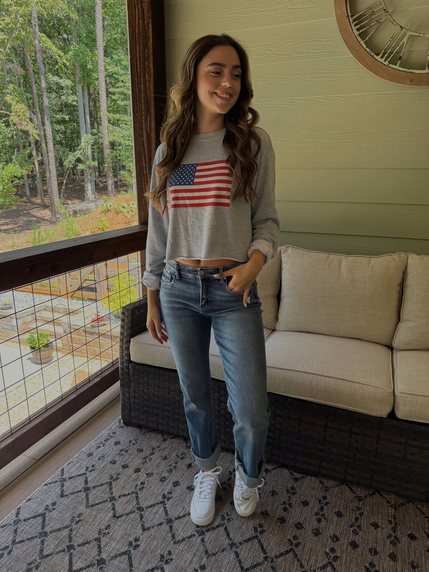 'Merica Cropped Shirt