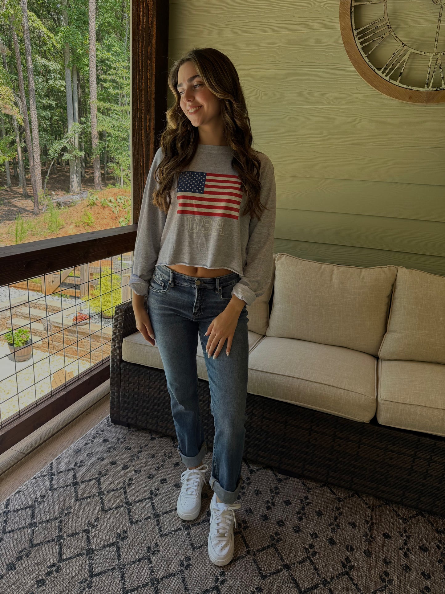 'Merica Cropped Shirt