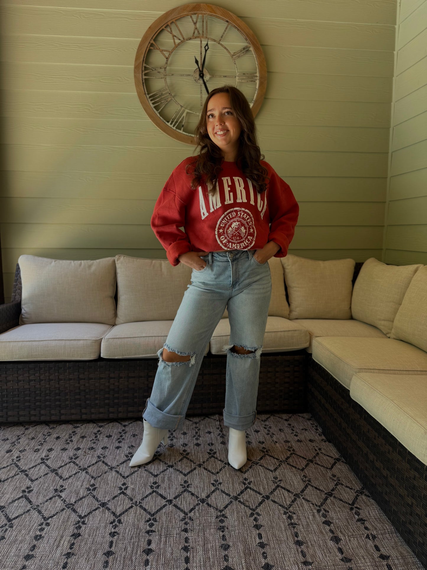 Tell Your Boyfriend Midrise Boyfriend Jean