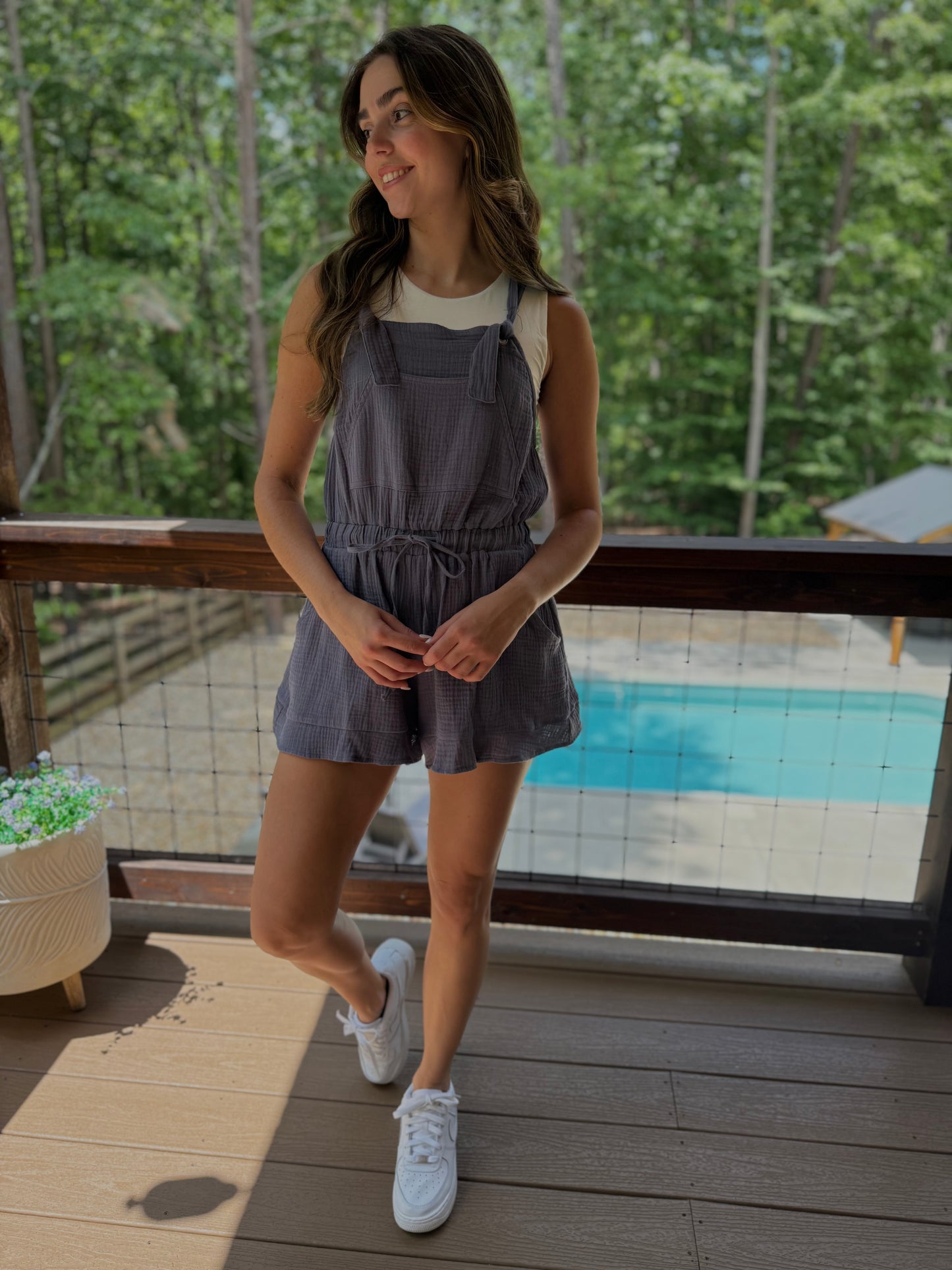 Picnic Blues Romper