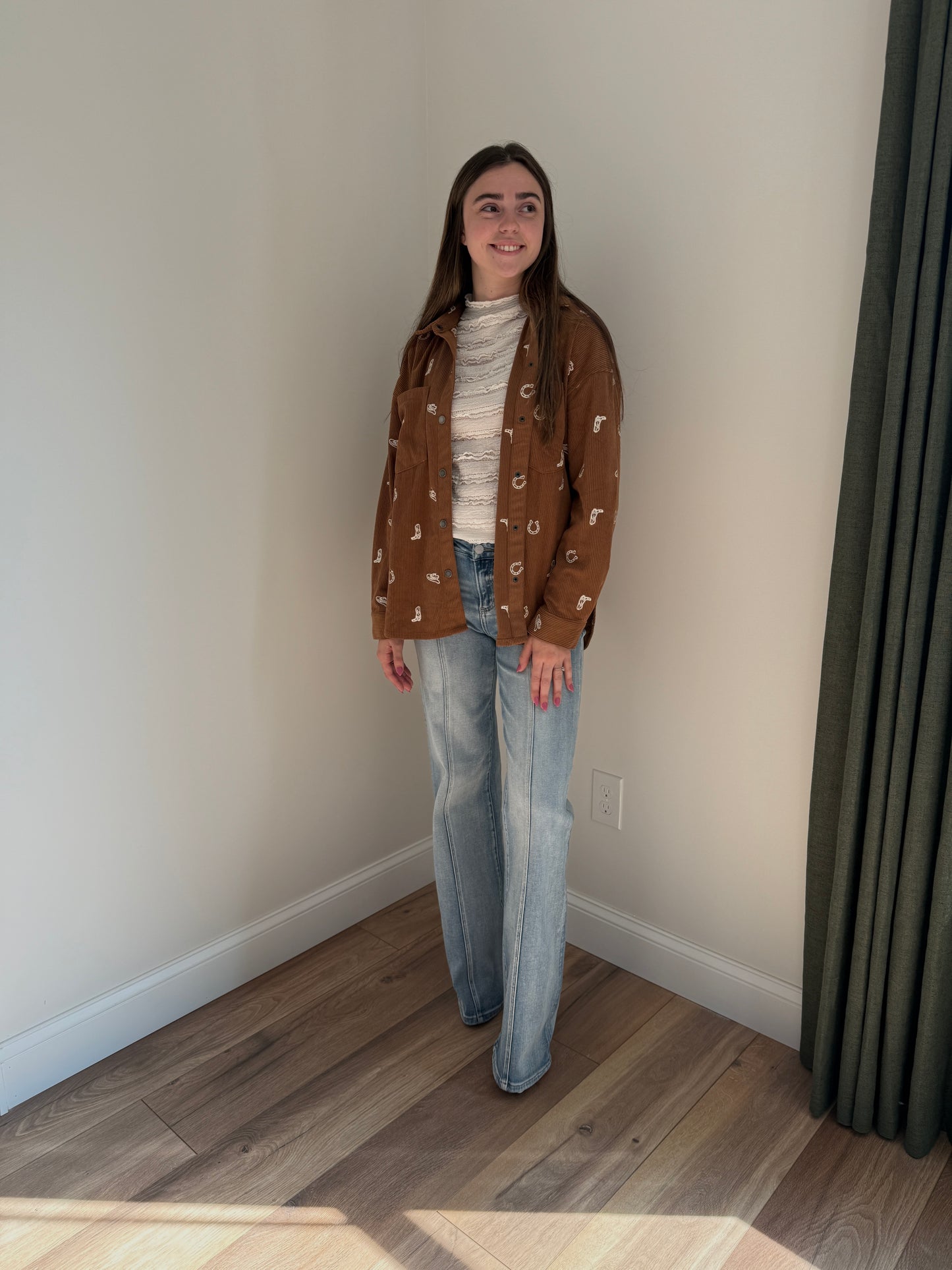 Cowgirl Corduroy Button Up Shirt