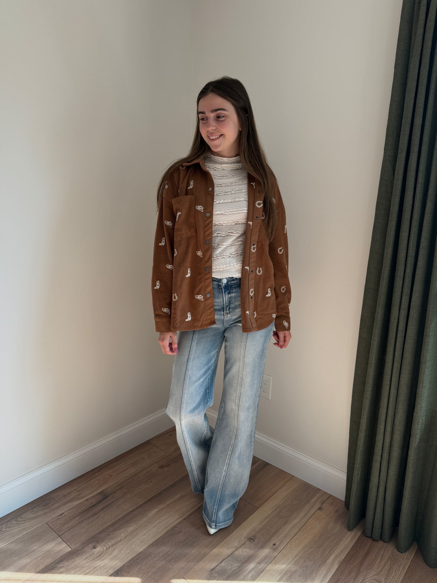 Cowgirl Corduroy Button Up Shirt