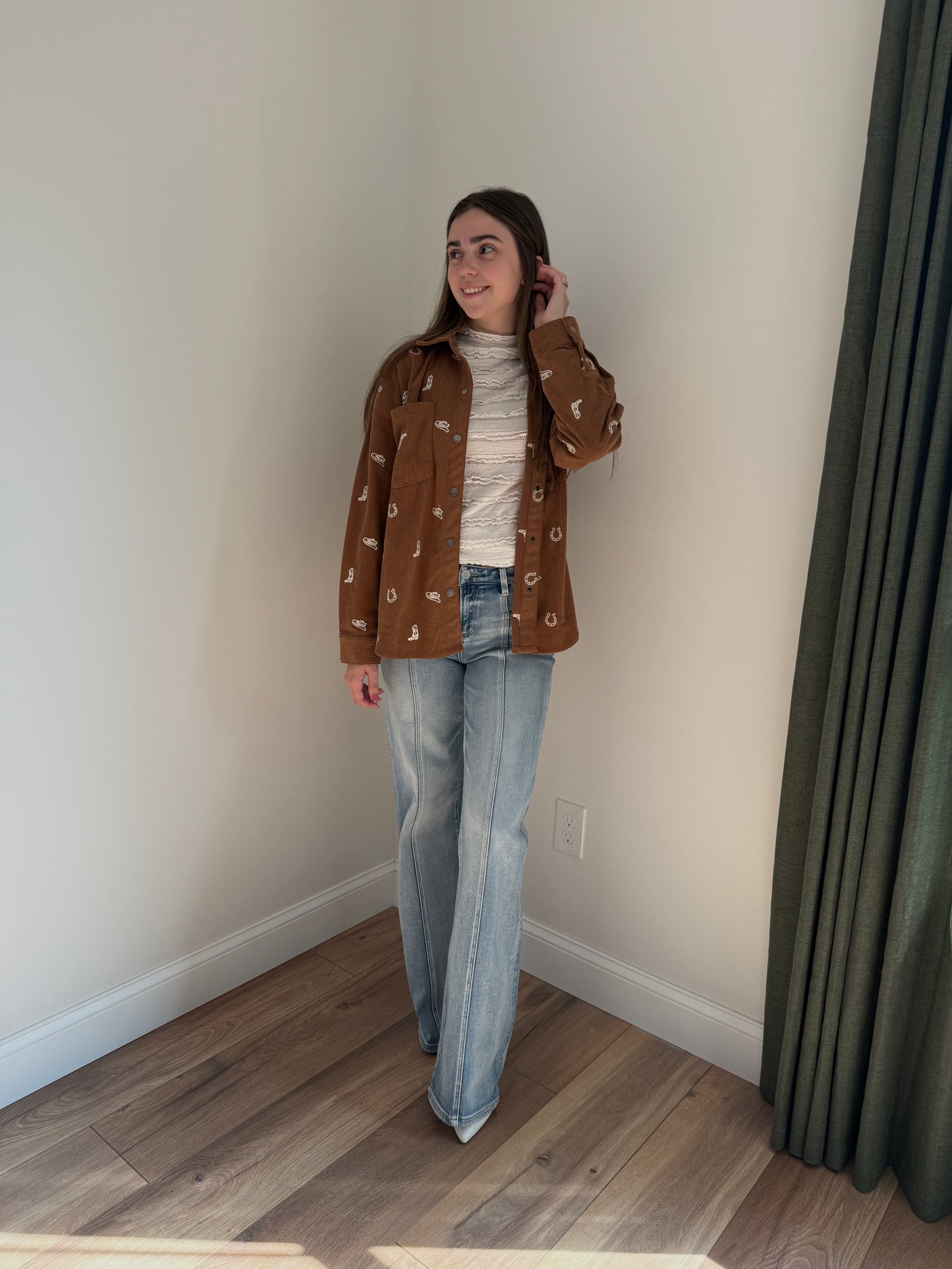 Cowgirl Corduroy Button Up Shirt