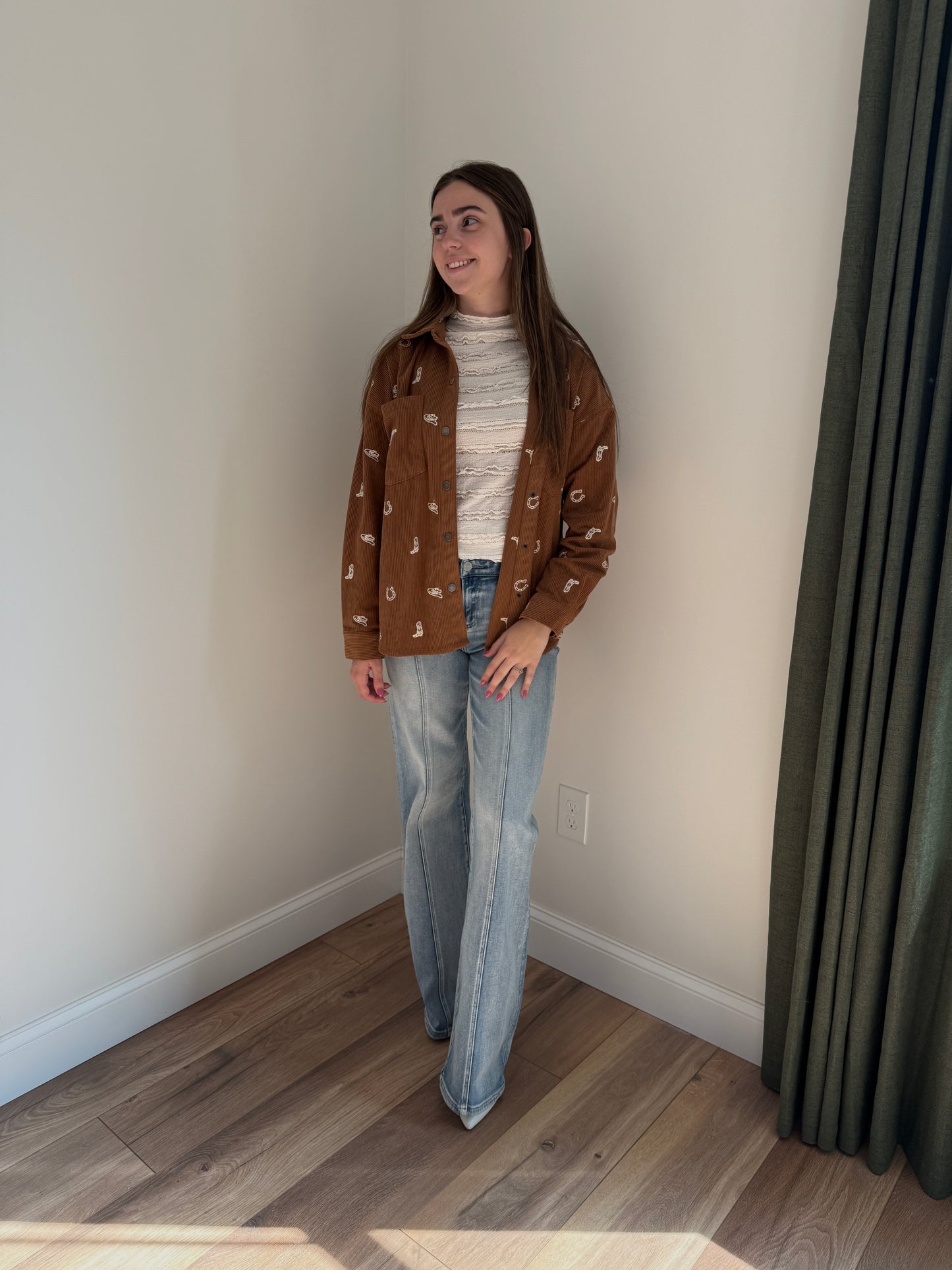 Cowgirl Corduroy Button Up Shirt