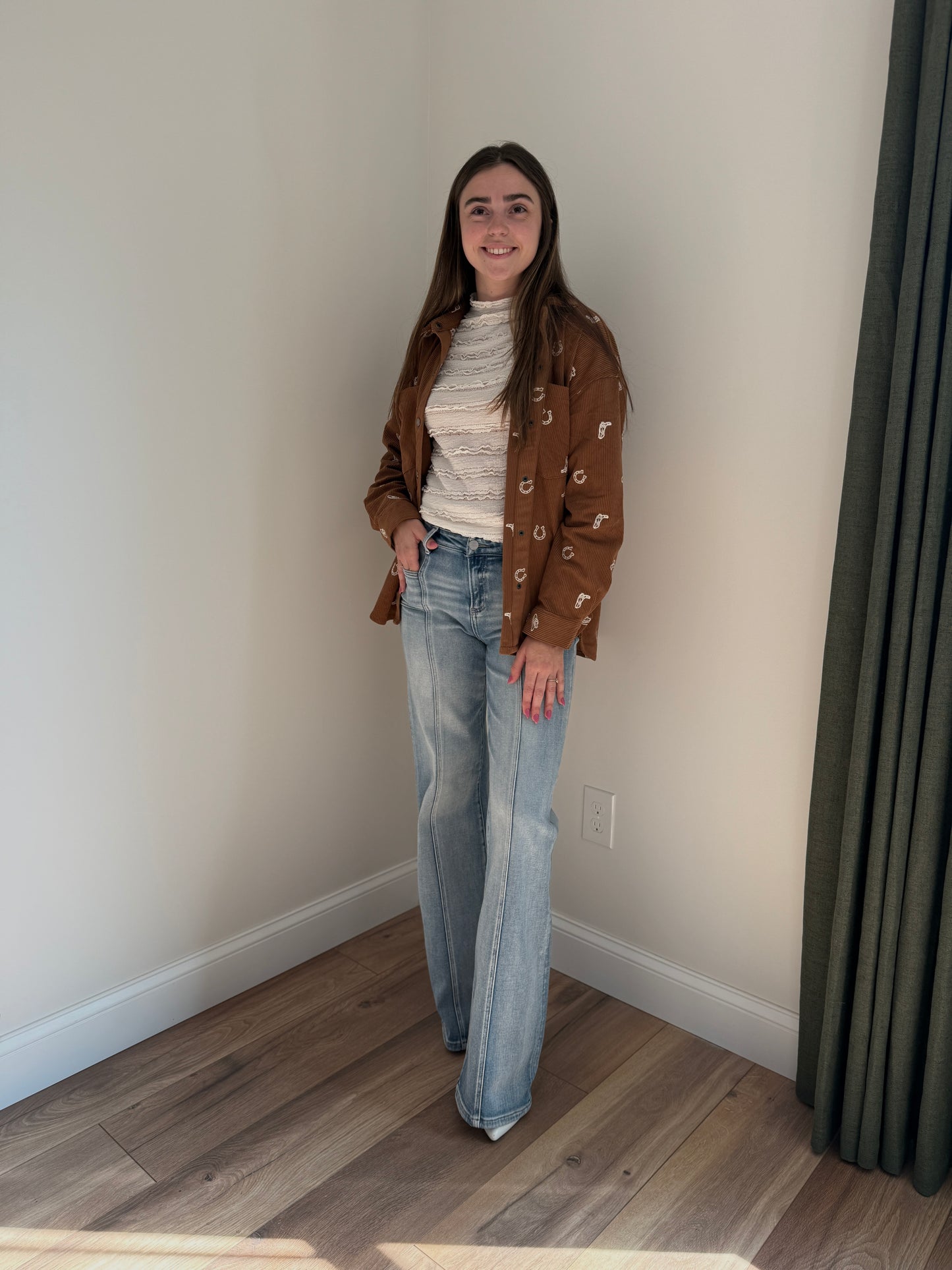 Cowgirl Corduroy Button Up Shirt