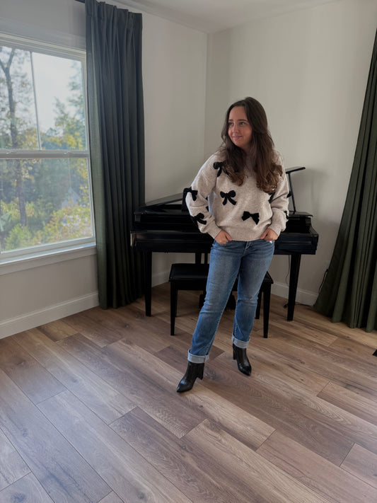 Bow Pattern Sweater
