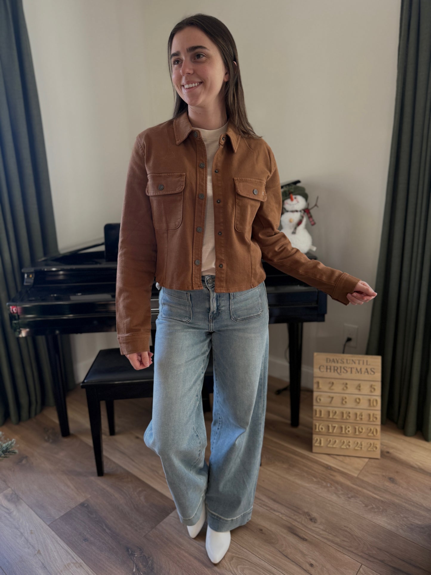 Autumn Cinch Button Up Jacket