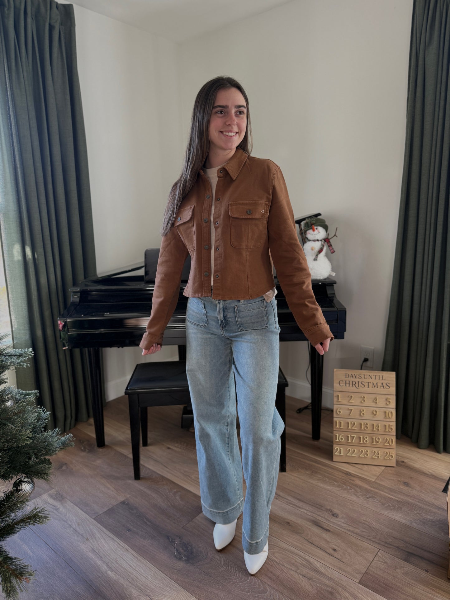 Autumn Cinch Button Up Jacket